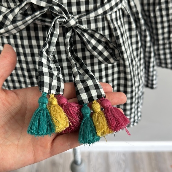 Madewell Smocked Gingham Top Size Small - Picture 6 of 16